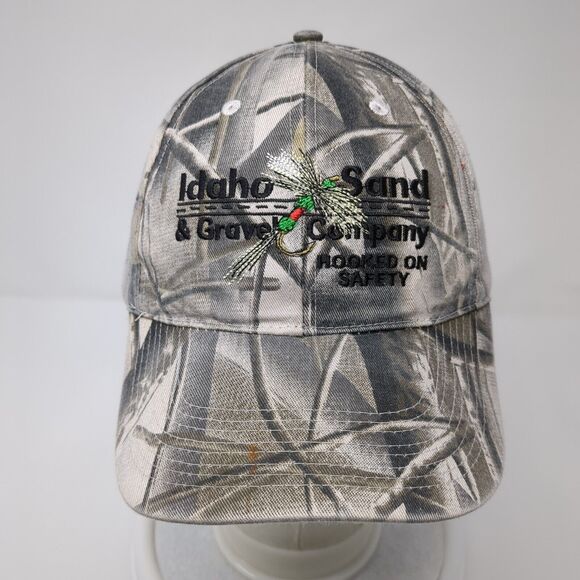 Idaho Sand & Gravel Company Slideback Hat Camo OSFA Hooked On Safety - Picture 2 of 9